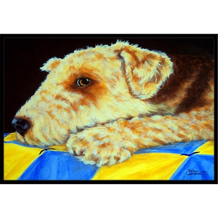 Carolines Treasures Airedale Terrier Mommas Quilt Indoor or Outdoor Mat- 18 x 27 AMB1174MAT
